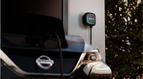 Nissan EV connected and charging with a Wallbox charger | Nissan of Pittsfield in Pittsfield MA